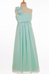 A-line Floor-length One Shoulder Chiffon Bridesmaid Dresses